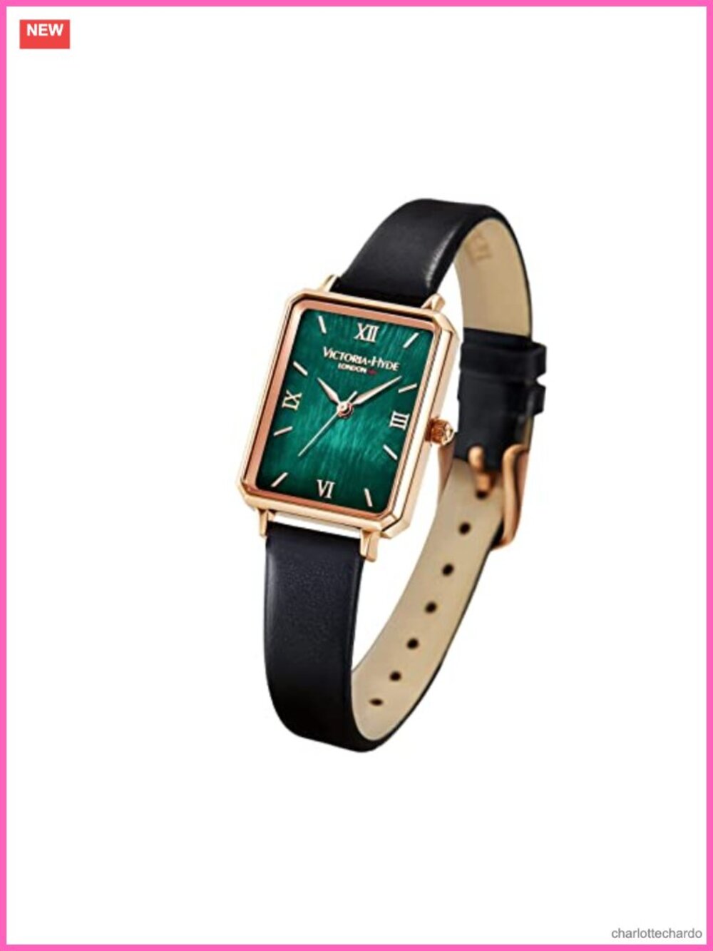 Women's Rectangular Mother of Pearl Dial Leather Strap Watch Waterproof